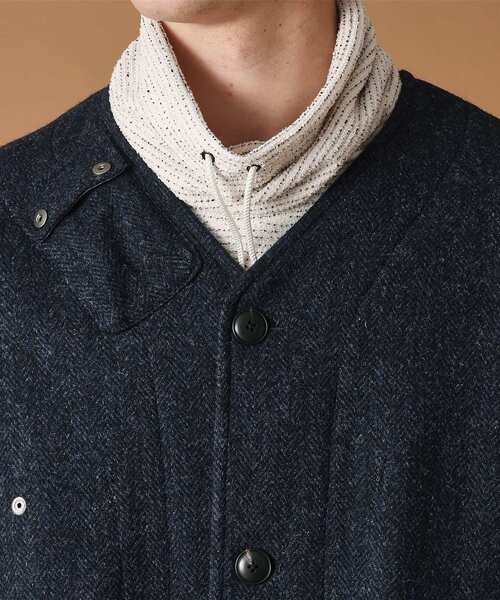 40ｃｔ＆525（フォーティーカラッツアンドゴーニーゴ）の「◆ウールヘリンボン ノーカラーコート（ノーカラーコート・メンズ・チャコールグレー/ネイビー・04/03/02/01）」の16枚目の写真