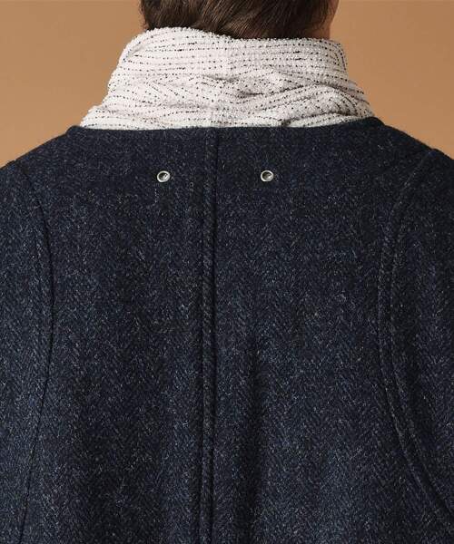 40ｃｔ＆525（フォーティーカラッツアンドゴーニーゴ）の「◆ウールヘリンボン ノーカラーコート（ノーカラーコート・メンズ・チャコールグレー/ネイビー・04/03/02/01）」の18枚目の写真