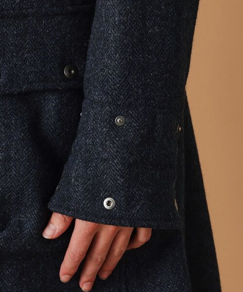 セール】ウールヘリンボン ノーカラーコート（ノーカラーコート
