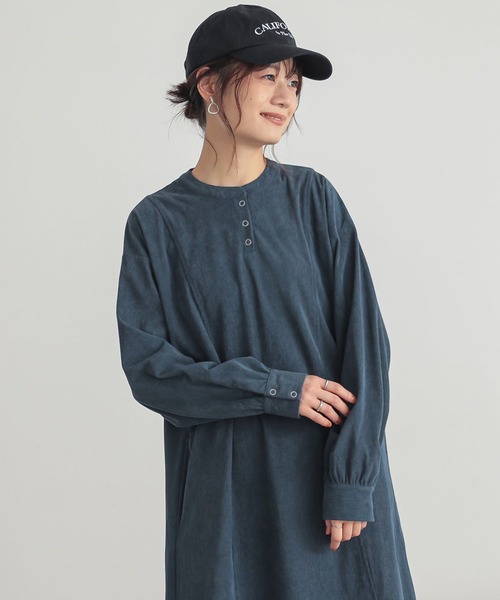 n'OrLABEL（ノアールレーベル）の「『コーデュロイワンピース』（ワンピース・レディース・スミクロ/カーキ/ネイビー・FREE）」の6枚目の写真