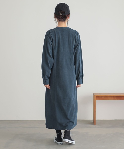 n'OrLABEL（ノアールレーベル）の「『コーデュロイワンピース』（ワンピース・レディース・スミクロ/カーキ/ネイビー・FREE）」の5枚目の写真