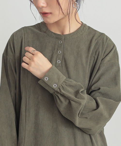 n'OrLABEL（ノアールレーベル）の「『コーデュロイワンピース』（ワンピース・レディース・スミクロ/カーキ/ネイビー・FREE）」の14枚目の写真