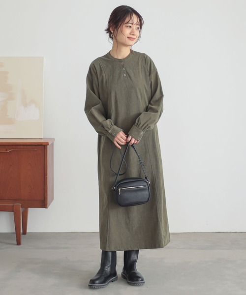 n'OrLABEL（ノアールレーベル）の「『コーデュロイワンピース』（ワンピース・レディース・スミクロ/カーキ/ネイビー・FREE）」の12枚目の写真