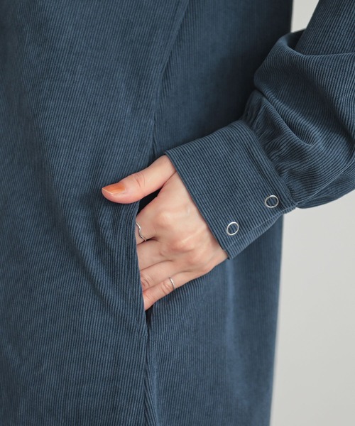 n'OrLABEL（ノアールレーベル）の「『コーデュロイワンピース』（ワンピース・レディース・スミクロ/カーキ/ネイビー・FREE）」の10枚目の写真