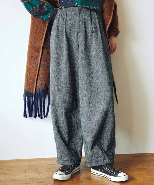 ＭＥＤＥ１９Ｆ ツイードバナナシルエットパンツ（その他パンツ）｜MEDE19F（メデジュウキュウ）