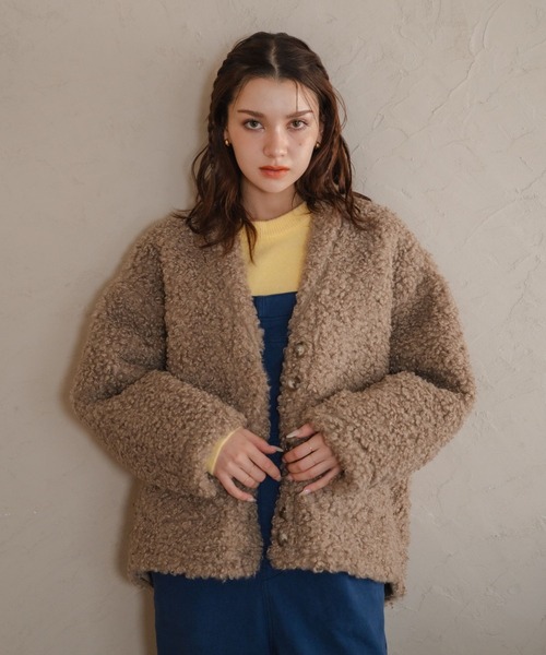 Nu】Vネックボアジャケット（ブルゾン）｜Nu（ニュー）のファッション