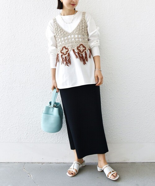 LOGAN KNITTING MILLS:〈手洗い可能〉モール ビスチェ セール】LOGAN KNITTING MILLS:〈手洗い可能〉モール ビスチェ
