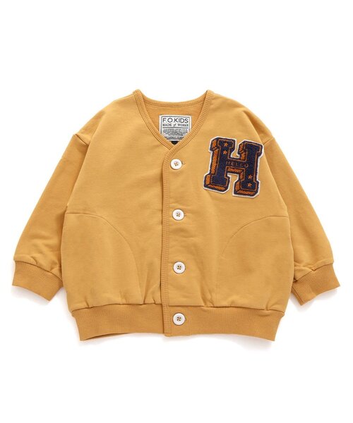 F.O.KIDS(エフオーキッズ)の「【ジュニア対応】レタードカーディガン(カーディガン/ボレロ・キッズ・チャコール/イエロー/サックスブルー/アイボリー・80/90/100/130/110/120/140)」の4枚目の写真