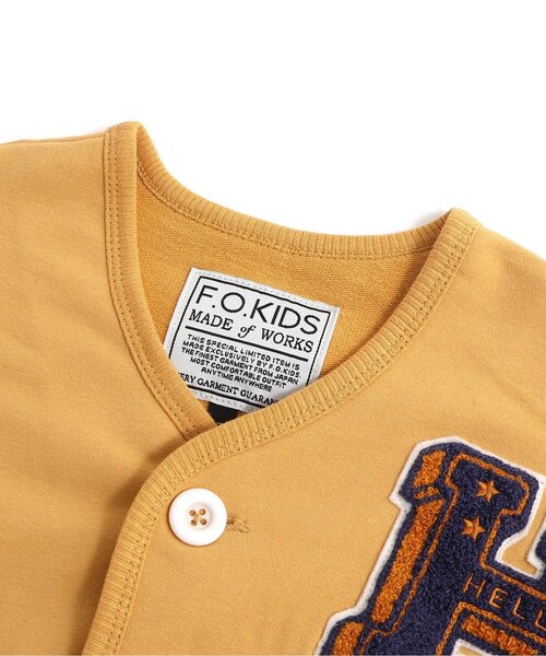 F.O.KIDS(エフオーキッズ)の「【ジュニア対応】レタードカーディガン(カーディガン/ボレロ・キッズ・チャコール/イエロー/サックスブルー/アイボリー・80/90/100/130/110/120/140)」の11枚目の写真