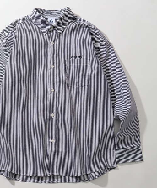 GERRY（ジェリー）の「【GERRY/ジェリー】 ブロード ワンポイント刺繍ロゴ 長袖レギュラーシャツ（シャツ/ブラウス・メンズ・ブルー系その他/ホワイト系その他/ブラック系その他/マルチ・M/L/LL）」の2枚目の写真