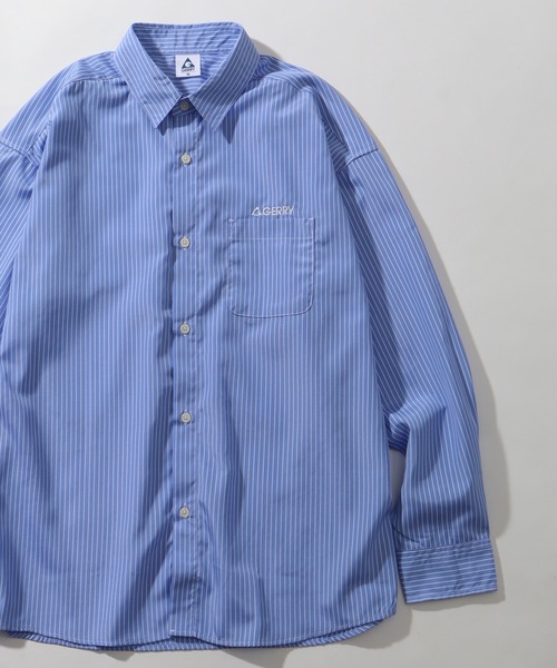 GERRY（ジェリー）の「【GERRY/ジェリー】 ブロード ワンポイント刺繍ロゴ 長袖レギュラーシャツ（シャツ/ブラウス・メンズ・ブルー系その他/ホワイト系その他/ブラック系その他/マルチ・M/L/LL）」の3枚目の写真