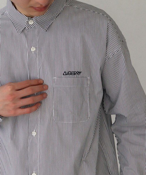 GERRY（ジェリー）の「【GERRY/ジェリー】 ブロード ワンポイント刺繍ロゴ 長袖レギュラーシャツ（シャツ/ブラウス・メンズ・ブルー系その他/ホワイト系その他/ブラック系その他/マルチ・M/L/LL）」の22枚目の写真