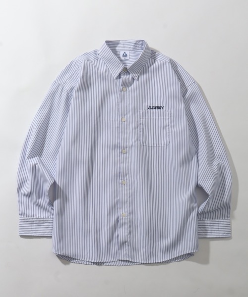 GERRY（ジェリー）の「【GERRY/ジェリー】 ブロード ワンポイント刺繍ロゴ 長袖レギュラーシャツ（シャツ/ブラウス・メンズ・ブルー系その他/ホワイト系その他/ブラック系その他/マルチ・M/L/LL）」の5枚目の写真
