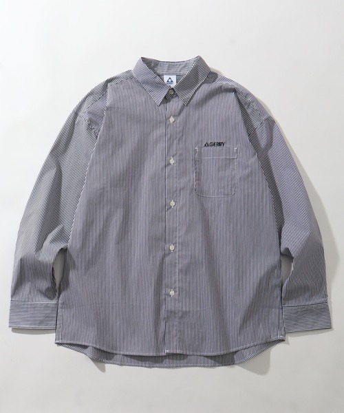 GERRY（ジェリー）の「【GERRY/ジェリー】 ブロード ワンポイント刺繍ロゴ 長袖レギュラーシャツ（シャツ/ブラウス・メンズ・ブルー系その他/ホワイト系その他/ブラック系その他/マルチ・M/L/LL）」の7枚目の写真