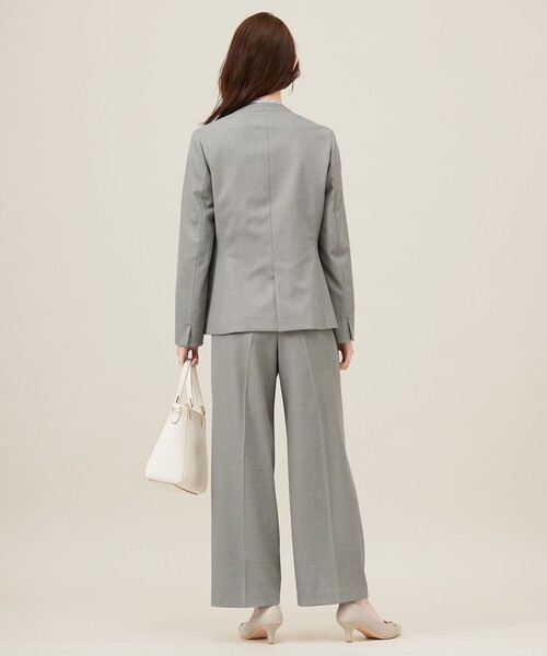 ANY SIS（エニィスィス）の「【洗える】褒めらレディノーカラー ジャケット（ノーカラージャケット・レディース・ライトグレー系6/ネイビー系/ベージュ系・3/2/1）」の9枚目の写真