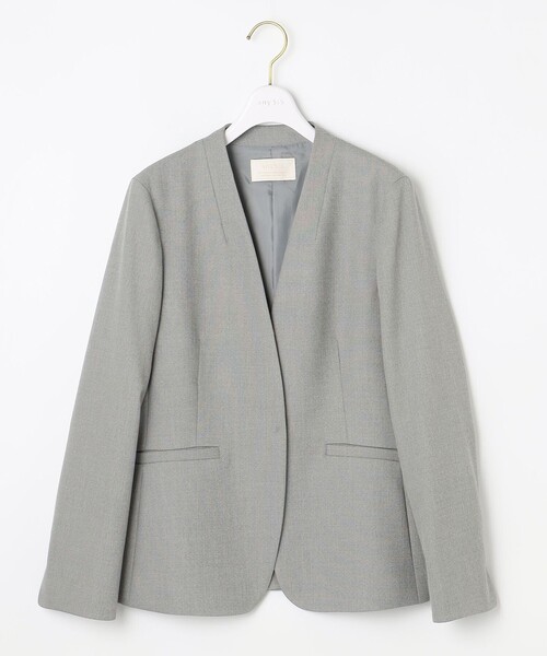 ANY SIS（エニィスィス）の「【洗える】褒めらレディノーカラー ジャケット（ノーカラージャケット・レディース・ライトグレー系6/ネイビー系/ベージュ系・3/2/1）」の11枚目の写真