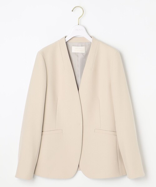 ANY SIS（エニィスィス）の「【洗える】褒めらレディノーカラー ジャケット（ノーカラージャケット・レディース・ライトグレー系6/ネイビー系/ベージュ系・3/2/1）」の12枚目の写真
