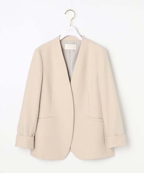 ANY SIS（エニィスィス）の「【洗える】褒めらレディノーカラー ジャケット（ノーカラージャケット・レディース・ライトグレー系6/ネイビー系/ベージュ系・3/2/1）」の22枚目の写真