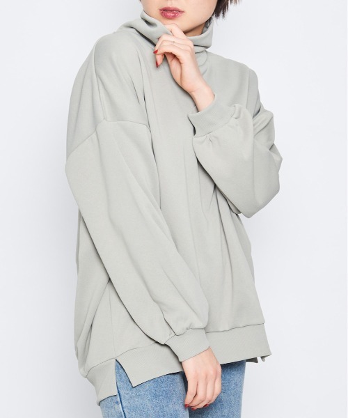 spiritoso（スピリトーゾ）の「【spiritoso】裏起毛オーバーサイズハイネックプルオーバー（その他トップス・レディース・オリーブ・FREE）」の2枚目の写真