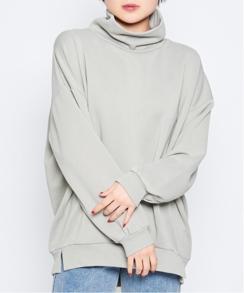 spiritoso（スピリトーゾ）の「【spiritoso】裏起毛オーバーサイズハイネックプルオーバー（その他トップス・レディース・オリーブ・FREE）」の3枚目の写真