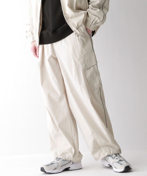 RAGEBLUE（レイジブルー）の「サイドライン/ナイロンワイドカーゴパンツ【セットアップ対応】（カーゴパンツ・メンズ・グレー/ブラック/ホワイト・LARGE/MEDIUM/SMALL）」の6枚目の写真