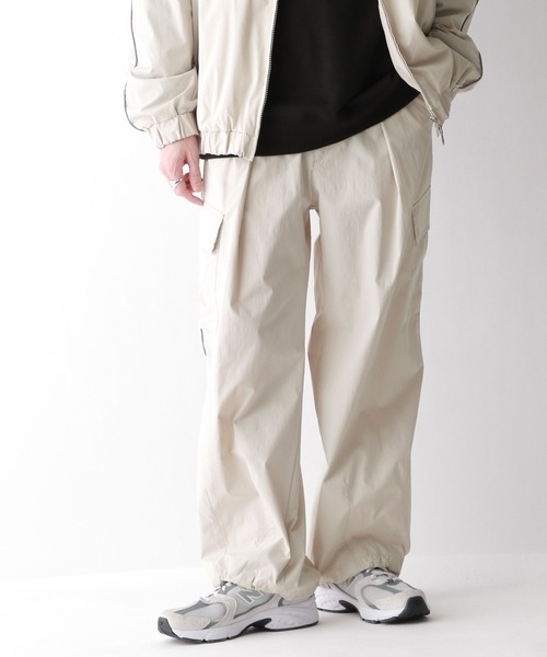 RAGEBLUE（レイジブルー）の「サイドライン/ナイロンワイドカーゴパンツ【セットアップ対応】（カーゴパンツ・メンズ・グレー/ブラック/ホワイト・LARGE/MEDIUM/SMALL）」の7枚目の写真