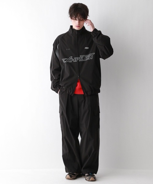 RAGEBLUE（レイジブルー）の「サイドライン/ナイロンワイドカーゴパンツ【セットアップ対応】（カーゴパンツ・メンズ・グレー/ブラック/ホワイト・LARGE/MEDIUM/SMALL）」の8枚目の写真