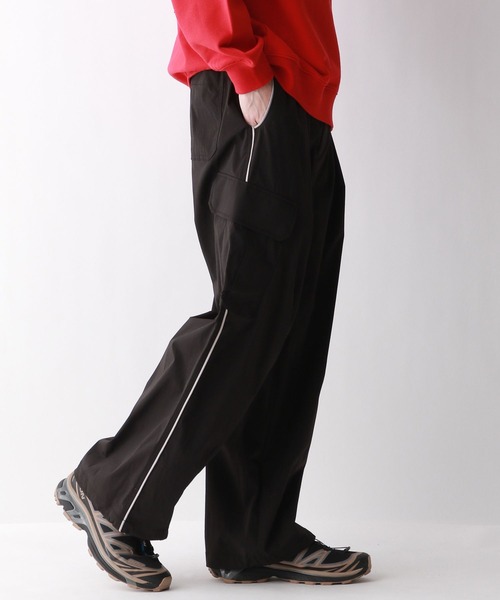 RAGEBLUE（レイジブルー）の「サイドライン/ナイロンワイドカーゴパンツ【セットアップ対応】（カーゴパンツ・メンズ・グレー/ブラック/ホワイト・LARGE/MEDIUM/SMALL）」の11枚目の写真