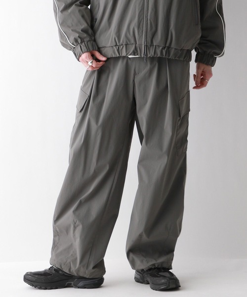 RAGEBLUE（レイジブルー）の「サイドライン/ナイロンワイドカーゴパンツ【セットアップ対応】（カーゴパンツ・メンズ・グレー/ブラック/ホワイト・LARGE/MEDIUM/SMALL）」の15枚目の写真