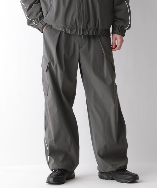 セール】サイドライン/ナイロンワイドカーゴパンツ【セットアップ対応