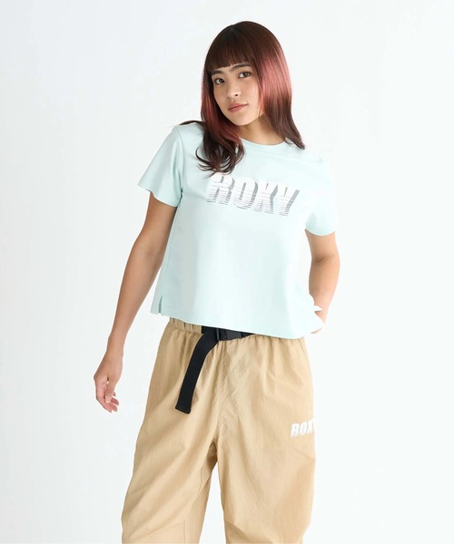 ROXY（ロキシー）の「JIGGY WITH IT /ロキシーロゴクロップド丈半袖Tシャツ（Tシャツ/カットソー・レディース・ホワイト/ブラック/ミント・MEDIUM/LARGE/SMALL）」の14枚目の写真