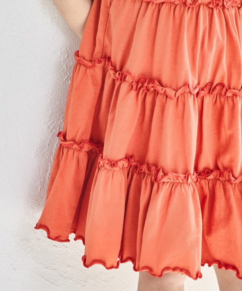 pairmanon（ペアマノン）の「【綿100%】配色メローティアードワンピース（ワンピース・キッズ・ライトブルー/ピンク系その他/グリーン系その他/テラコッタ/ブラウン・140/100/120/130/110/150/90）」の21枚目の写真