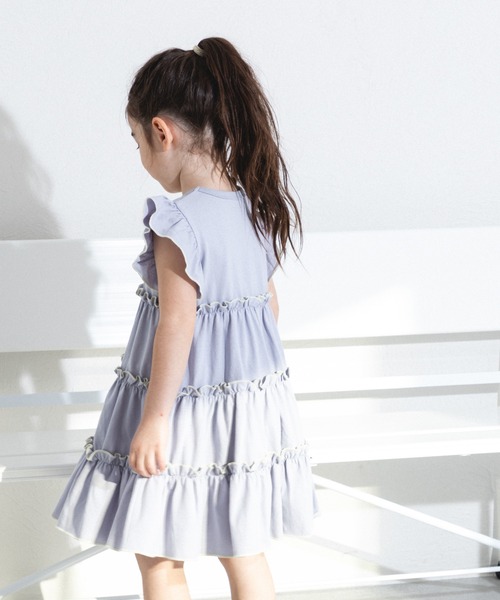 pairmanon（ペアマノン）の「【綿100%】配色メローティアードワンピース（ワンピース・キッズ・ライトブルー/ピンク系その他/グリーン系その他/テラコッタ/ブラウン・140/100/120/130/110/150/90）」の18枚目の写真