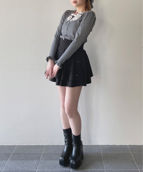one way(ワンウェイ)の「レイヤード風カットソー(Tシャツ/カットソー・レディース・ホワイト/ピンク/グレー/ブラック/アイボリー/ピンクベージュ・FREE)」の18枚目の写真
