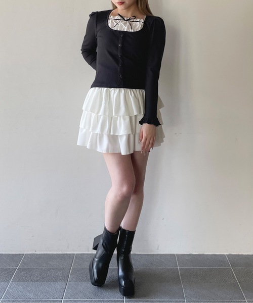 レイヤード風カットソー（Tシャツ/カットソー）｜one way