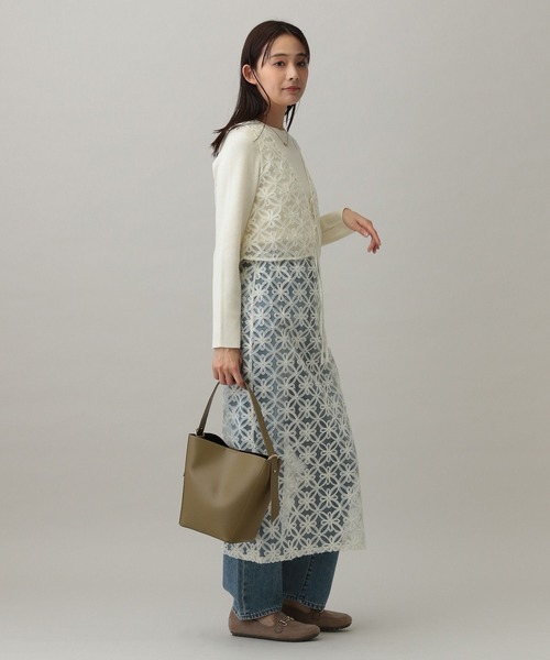 GLOBAL WORK(グローバルワーク)の「MATINEE LINE/レースレイヤードスカート/288806(スカート・レディース・アイボリー/ブラック・LARGE/MEDIUM)」の4枚目の写真