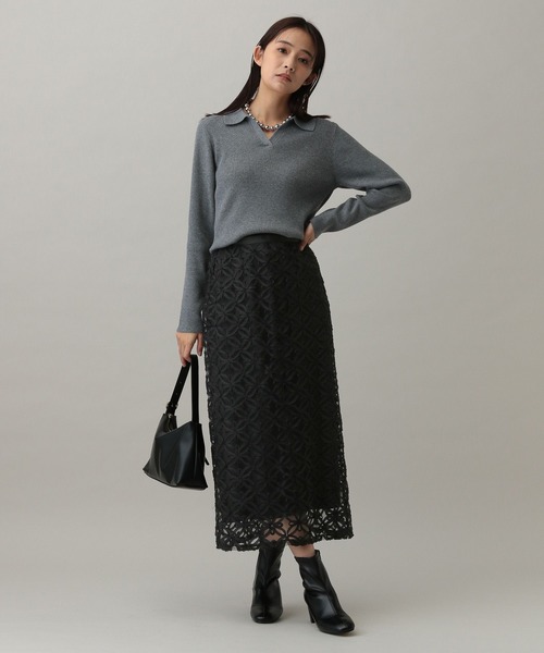 GLOBAL WORK(グローバルワーク)の「MATINEE LINE/レースレイヤードスカート/288806(スカート・レディース・アイボリー/ブラック・LARGE/MEDIUM)」の12枚目の写真