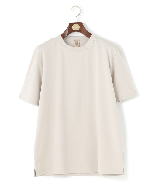 J.PRESS(ジェイプレス)の「【KING SIZE】【UVカット / 接触冷感 / 吸水速乾 / ビジネス対応】【J.PRESS PREMIUM JERSEY】ポンチクルーネック Tシャツ(Tシャツ/カットソー・メンズ・ライトグレー系/ホワイト系/ブルー系・5L/4L/3L/2L)」の1枚目の写真