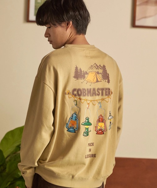 go slow caravan(ゴースローキャラバン)の「COBMASTER/コブマスター 刺繍/プリント スウェット(ランタン)(スウェット・メンズ・ブラック/グレー/サンドベージュ・MEDIUM/LARGE/X-LARGE)」の3枚目の写真