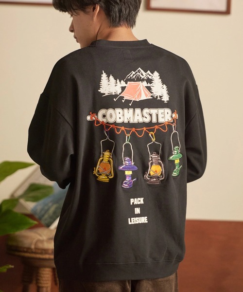 go slow caravan(ゴースローキャラバン)の「COBMASTER/コブマスター 刺繍/プリント スウェット(ランタン)(スウェット・メンズ・ブラック/グレー/サンドベージュ・MEDIUM/LARGE/X-LARGE)」の6枚目の写真