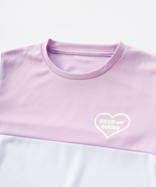 FILA(フィラ)の「配色切替えドライ素材Tシャツ(Tシャツ/カットソー・キッズ・オフホワイト/ネイビー・130/140/150/160)」の4枚目の写真