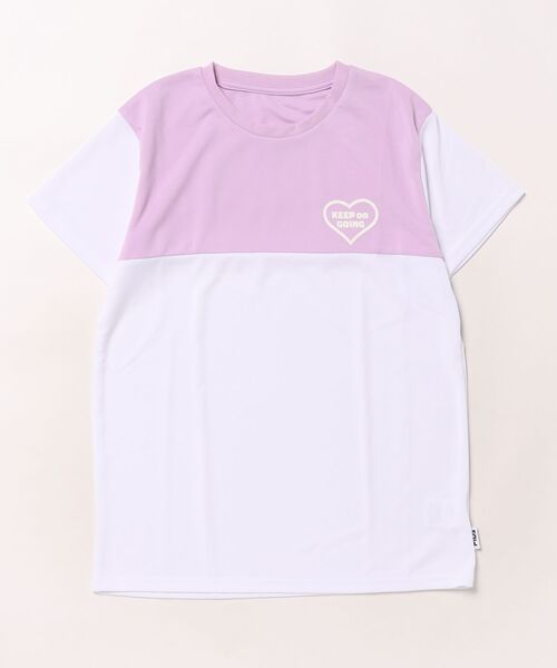 FILA(フィラ)の「配色切替えドライ素材Tシャツ(Tシャツ/カットソー・キッズ・オフホワイト/ネイビー・130/140/150/160)」の9枚目の写真