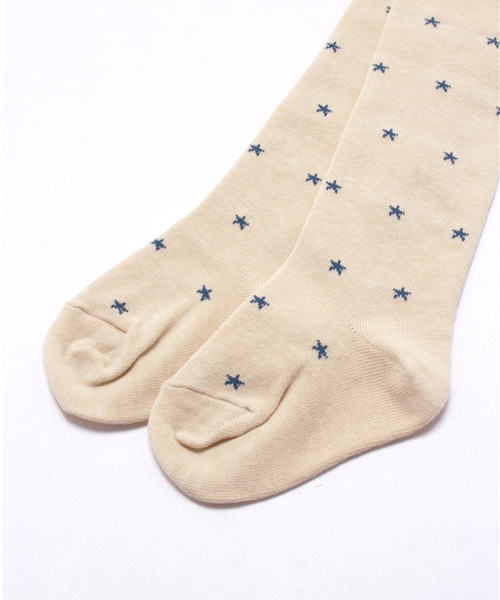 URBAN RESEARCH DOORS KIDS（アーバン リサーチ ドアーズ キッズ　）の「DOORS 星柄JQタイツ（その他小物・キッズ・オフホワイト/ブラック・120/105/90）」の4枚目の写真