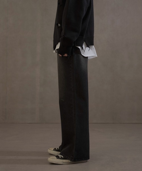 LUCY（ルーシー）の「LUCY/ボタンフライローライズフレアデニム（デニムパンツ・メンズ・ブラック系3/スカイブルー・LARGE/MEDIUM）」の10枚目の写真