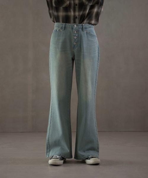 LUCY（ルーシー）の「LUCY/ボタンフライローライズフレアデニム（デニムパンツ・メンズ・ブラック系3/スカイブルー・LARGE/MEDIUM）」の18枚目の写真