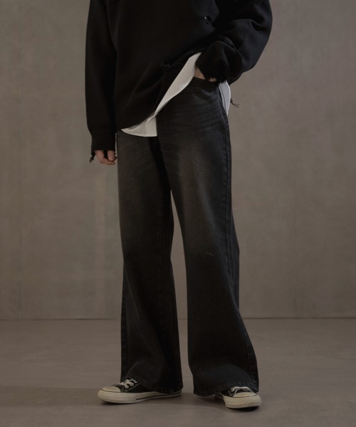 LUCY（ルーシー）の「LUCY/ボタンフライローライズフレアデニム（デニムパンツ・メンズ・ブラック系3/スカイブルー・LARGE/MEDIUM）」の7枚目の写真