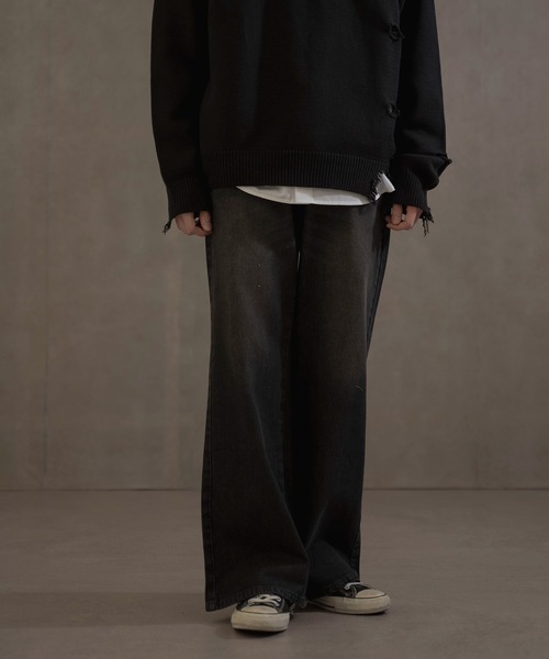 LUCY（ルーシー）の「LUCY/ボタンフライローライズフレアデニム（デニムパンツ・メンズ・ブラック系3/スカイブルー・LARGE/MEDIUM）」の9枚目の写真