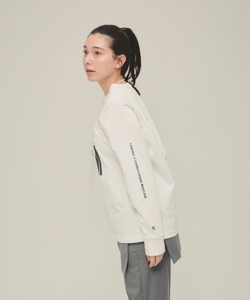 eL（エル）の「【eL】Who I am Logo Tee LS/287475（Tシャツ/カットソー・レディース・ホワイト/ネイビー・FREE）」の8枚目の写真