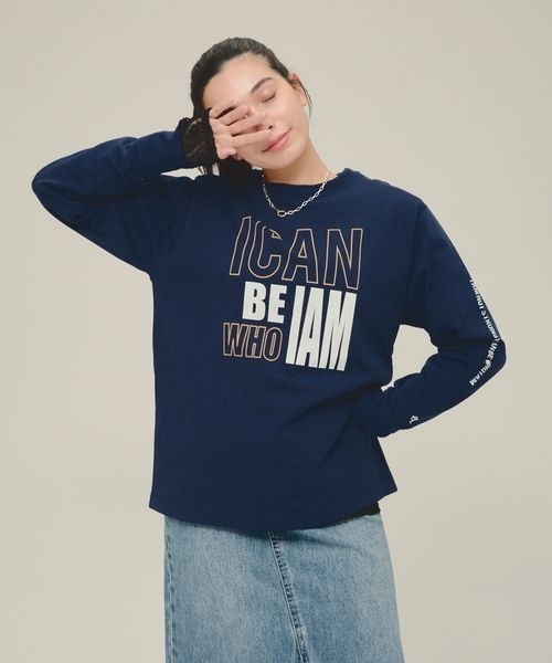 eL（エル）の「【eL】Who I am Logo Tee LS/287475（Tシャツ/カットソー・レディース・ホワイト/ネイビー・FREE）」の14枚目の写真