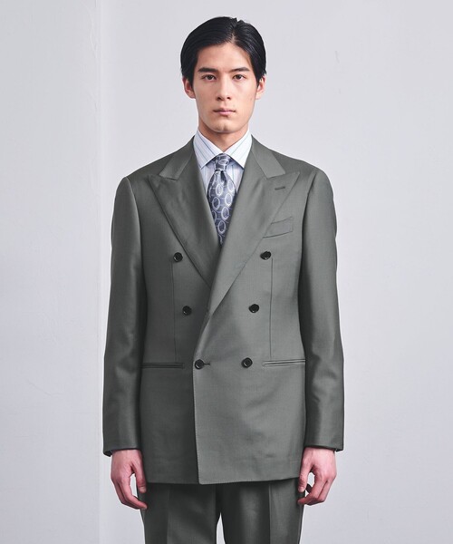 ユナイテッドアローズVITALE BARBERIS CANONICOダブルスーツ Vitale Barberis Canonic / ハウンドトゥース 6B ダブルブレスト